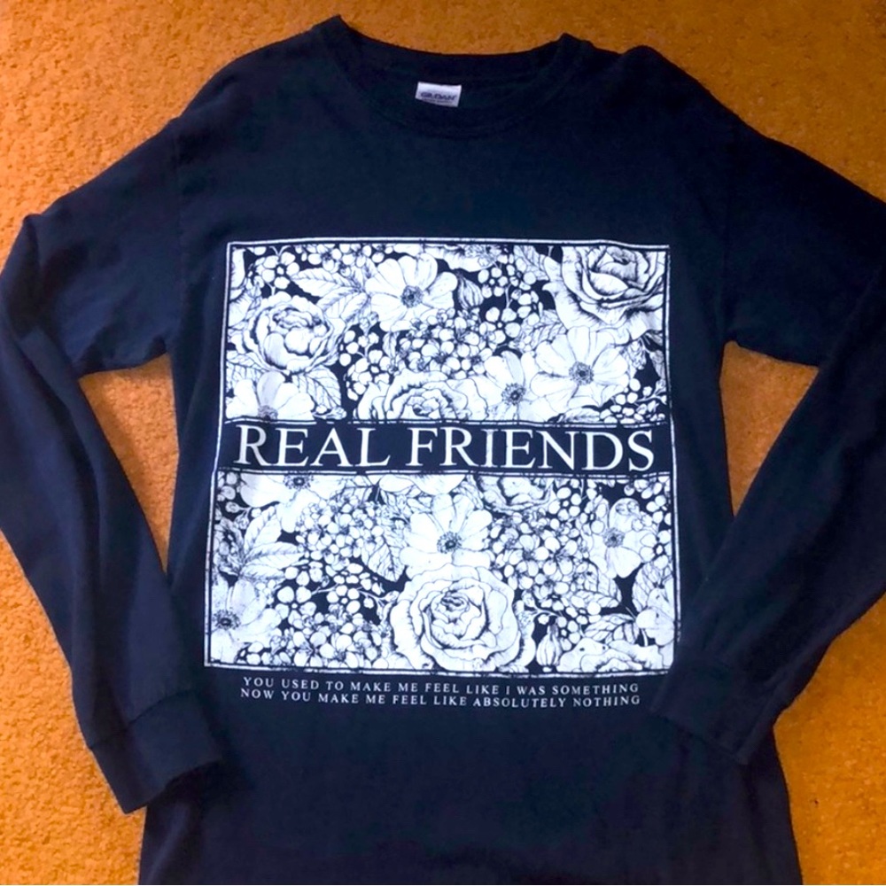 Real Friends floral long sleeve t shirt  *Rare*